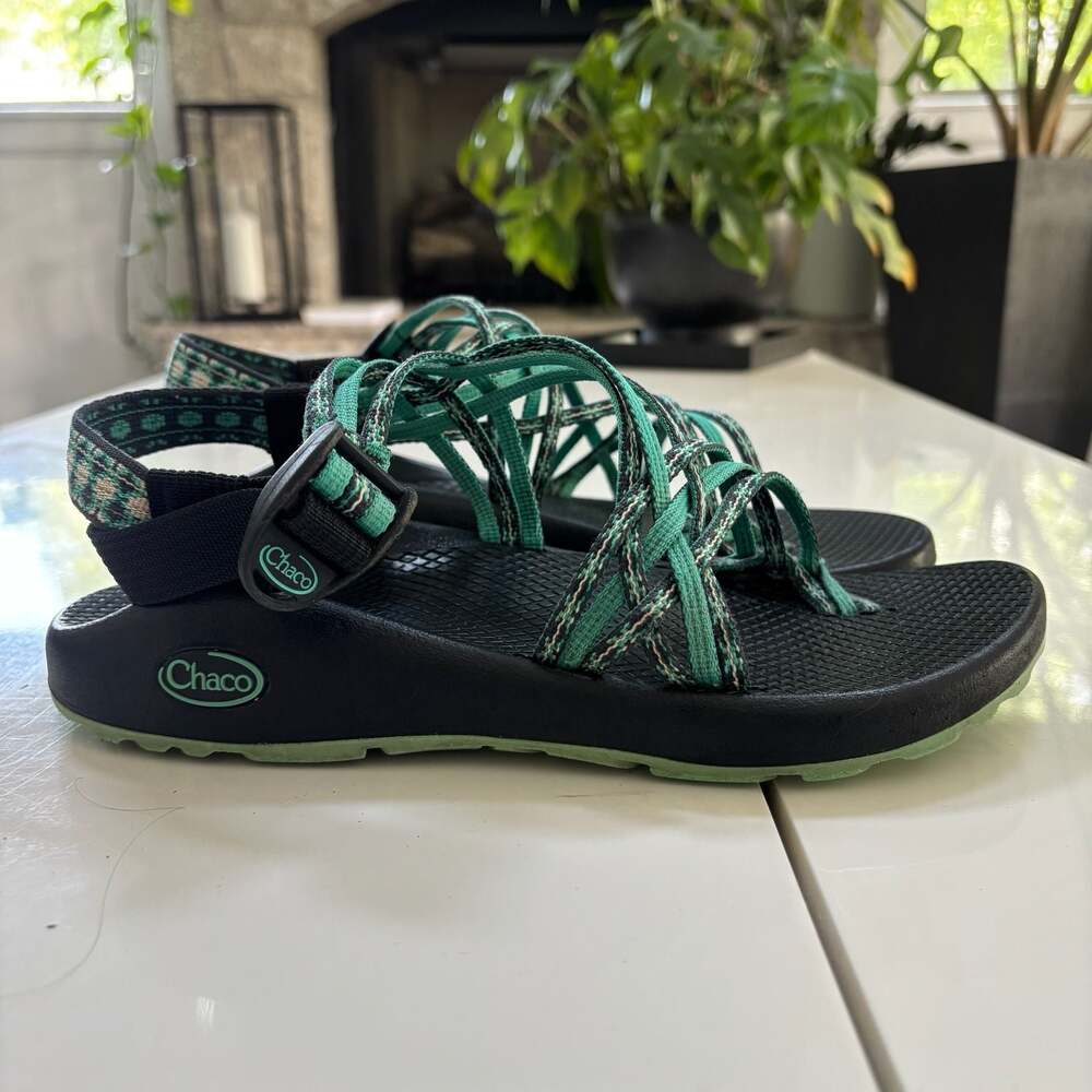 Chaco Women's ZX/2 Classic Double Strap Toe Loop Sandals Green Size 8